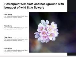 Powerpoint template and background with bouquet of wild little flowers