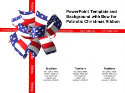 Powerpoint template and background with bow for patriotic christmas ribbon