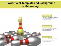 Powerpoint template and background with bowling