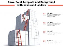 Powerpoint template and background with boxes and ladders