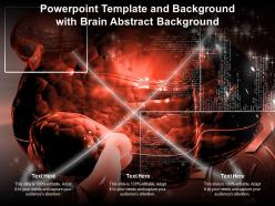 Powerpoint template and background with brain abstract background