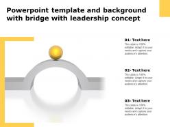 Powerpoint template and background with bridge with leadership concept