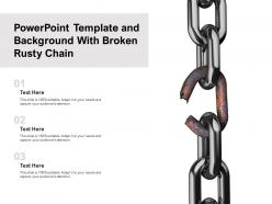 Powerpoint template and background with broken rusty chain