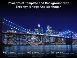 Powerpoint template and background with brooklyn bridge and manhattan