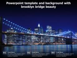 Powerpoint template and background with brooklyn bridge beauty