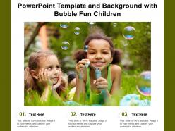 Powerpoint template and background with bubble fun children