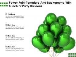 Powerpoint template and background with bunch of party balloons