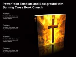 Powerpoint template and background with burning cross book church