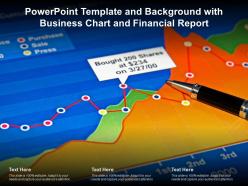 Powerpoint template and background with business chart and financial report