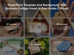 Powerpoint template and background with business collage invest in real estate concept