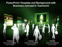 Powerpoint template and background with business concept in teamwork