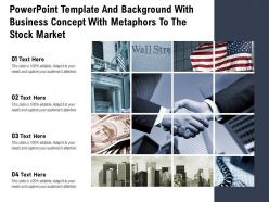 Powerpoint template and background with business concept with metaphors to the stock market