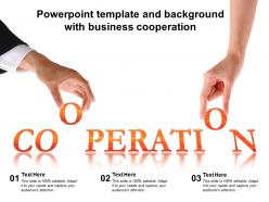 Powerpoint template and background with business cooperation