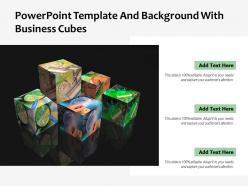 Powerpoint template and background with business cubes