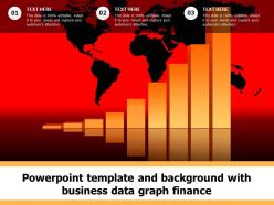 Powerpoint template and background with business data graph finance