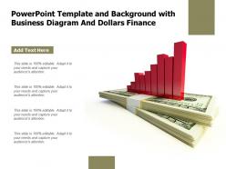 Powerpoint template and background with business diagram and dollars finance