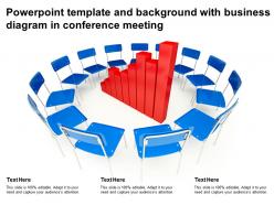 Powerpoint template and background with business diagram in conference meeting