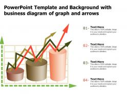 Powerpoint template and background with business diagram of graph and arrows