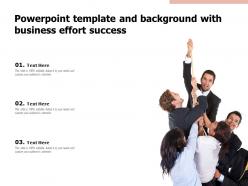 Powerpoint template and background with business effort success