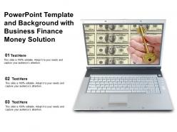 Powerpoint template and background with business finance money solution