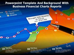 Powerpoint template and background with business financial charts reports