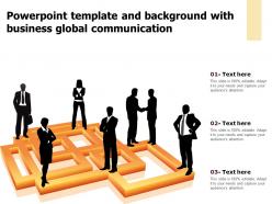 Powerpoint template and background with business global communication