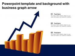 Powerpoint template and background with business graph arrow