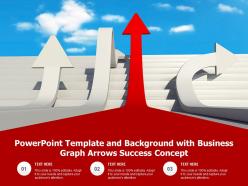 Powerpoint template and background with business graph arrows success concept