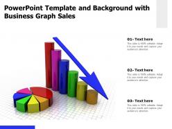Powerpoint template and background with business graph sales