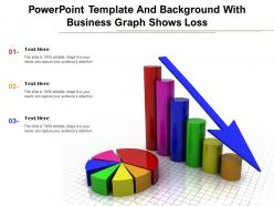 Powerpoint template and background with business graph shows loss