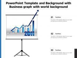 Powerpoint template and background with business graph with world background