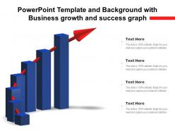 Powerpoint template and background with business growth and success graph