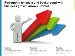 Powerpoint template and background with business growth arrows upward