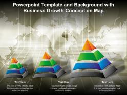 Powerpoint template and background with business growth concept on map
