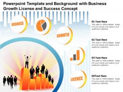 Powerpoint template and background with business growth license and success concept