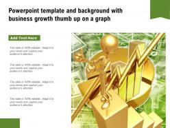 Powerpoint template and background with business growth thumb up on a graph