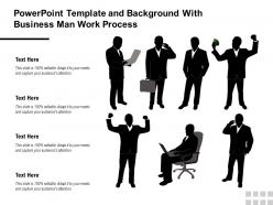 Powerpoint template and background with business man work process