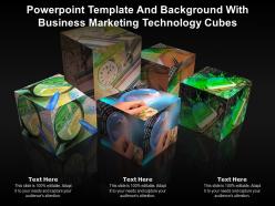Powerpoint template and background with business marketing technology cubes