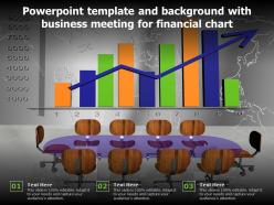 Powerpoint template and background with business meeting for financial chart