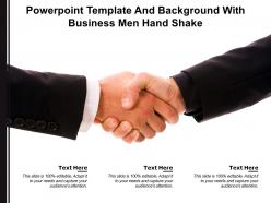 Powerpoint template and background with business men hand shake