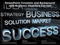 Powerpoint template and background with business objective concept