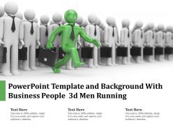 Powerpoint template and background with business people 3d men running