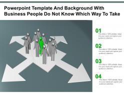 Powerpoint template and background with business people do not know which way to take