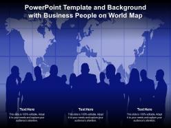 Powerpoint template and background with business people on world map