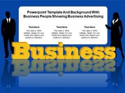 Powerpoint template and background with business people showing business advertising