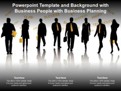 Powerpoint template and background with business people with business planning