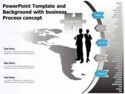 Powerpoint template and background with business process concept