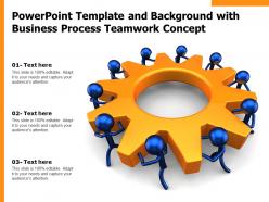 Powerpoint template and background with business process teamwork concept