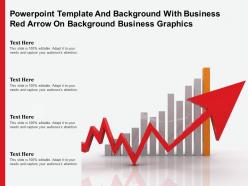 Powerpoint template and background with business red arrow on background business graphics