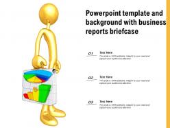 Powerpoint template and background with business reports briefcase